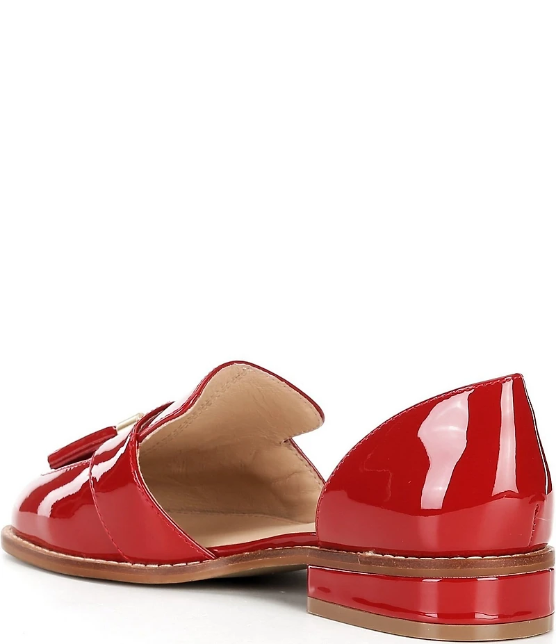 Cecelia New York Linear Patent Leather Tassel d'Orsay Flats