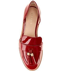 Cecelia New York Linear Patent Leather Tassel d'Orsay Flats
