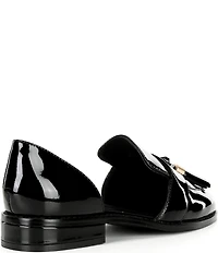Cecelia New York Linear Patent Leather Tassel d'Orsay Flats