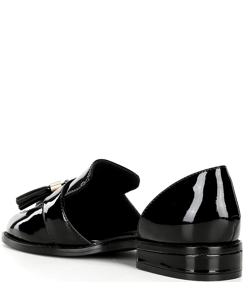 Cecelia New York Linear Patent Leather Tassel d'Orsay Flats