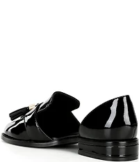 Cecelia New York Linear Patent Leather Tassel d'Orsay Flats