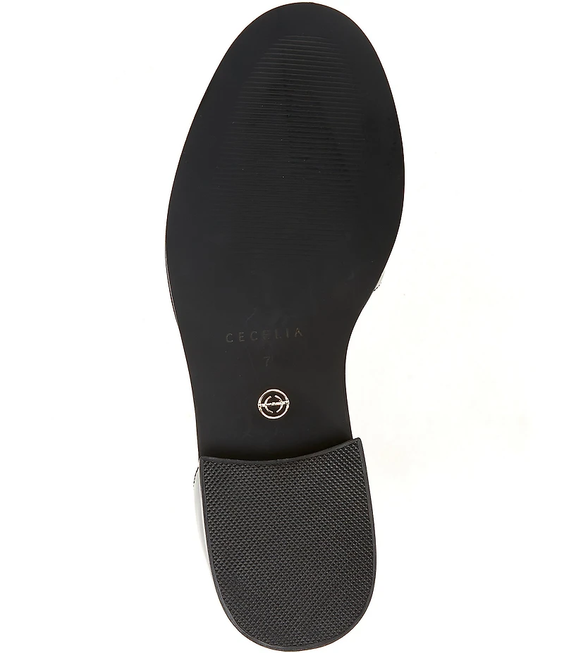 Cecelia New York Linear Patent Leather Tassel d'Orsay Flats