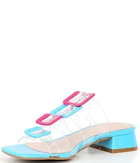 Cecelia New York Ludlow Banded Vinyl Slide Sandals