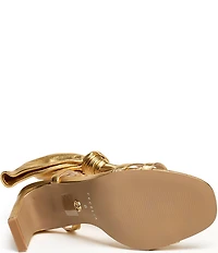 Cecelia New York Major Metallic Leather Bow Dress Sandals