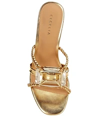 Cecelia New York Mina Block Heel Gem Dress Mules