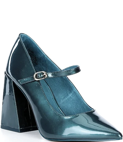 Cecelia New York Mislead Patent Leather Mary Jane High Heel Pumps