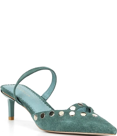 Cecelia New York Molly Studded Suede Dress Mules