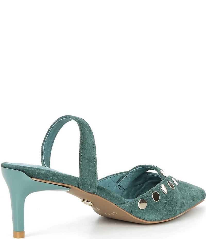Cecelia New York Molly Studded Suede Dress Mules