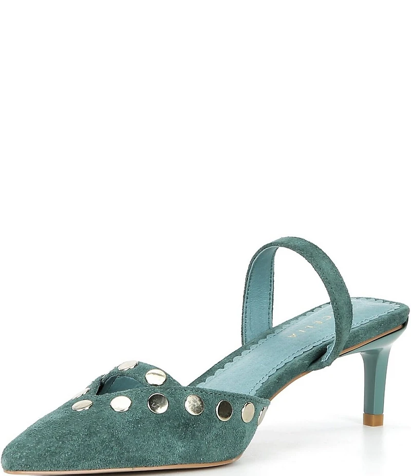 Cecelia New York Molly Studded Suede Dress Mules