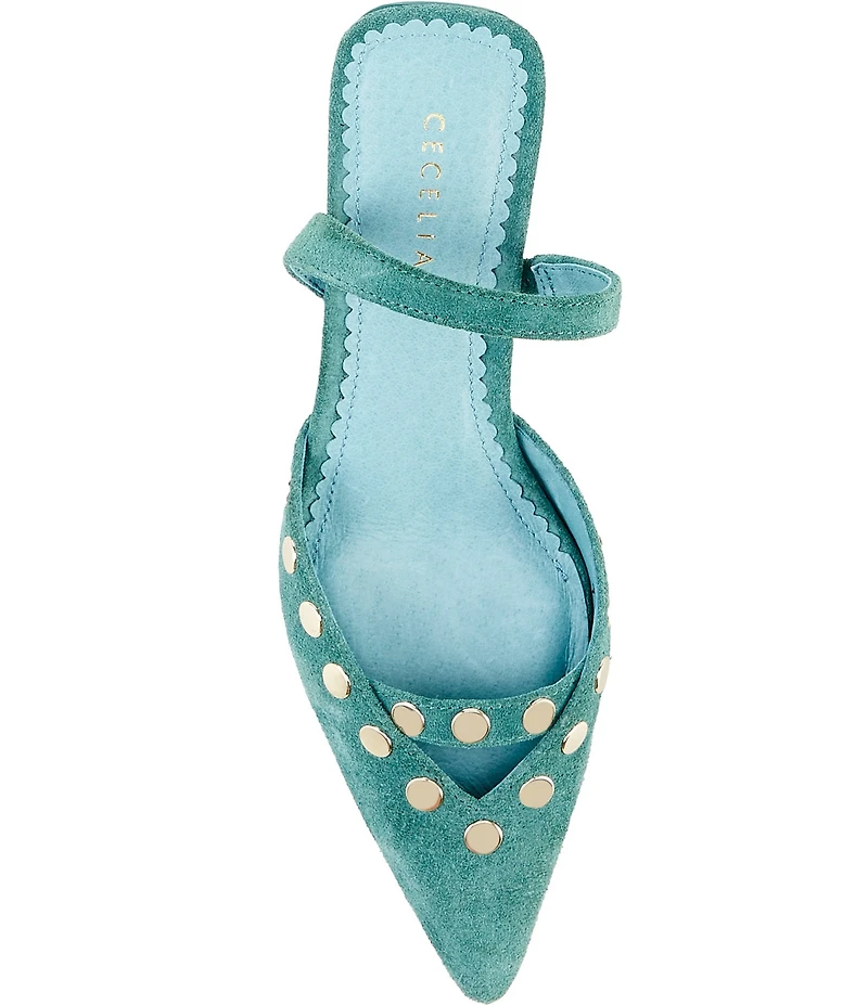 Cecelia New York Molly Studded Suede Dress Mules
