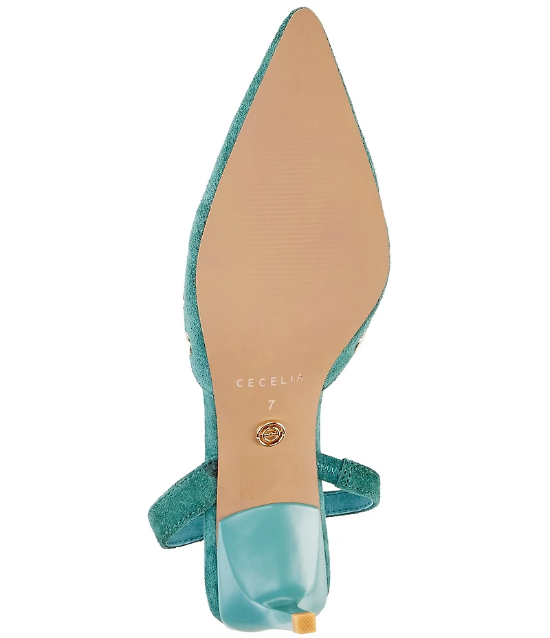 Cecelia New York Molly Studded Suede Dress Mules