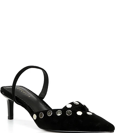 Cecelia New York Molly Studded Suede Dress Mules