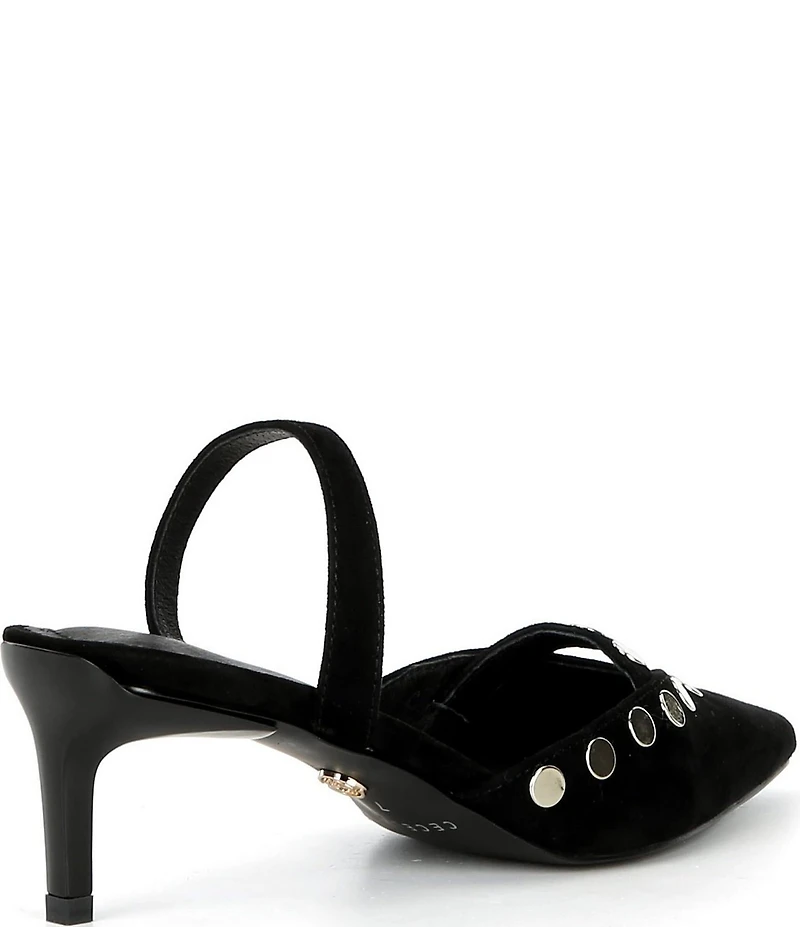 Cecelia New York Molly Studded Suede Dress Mules