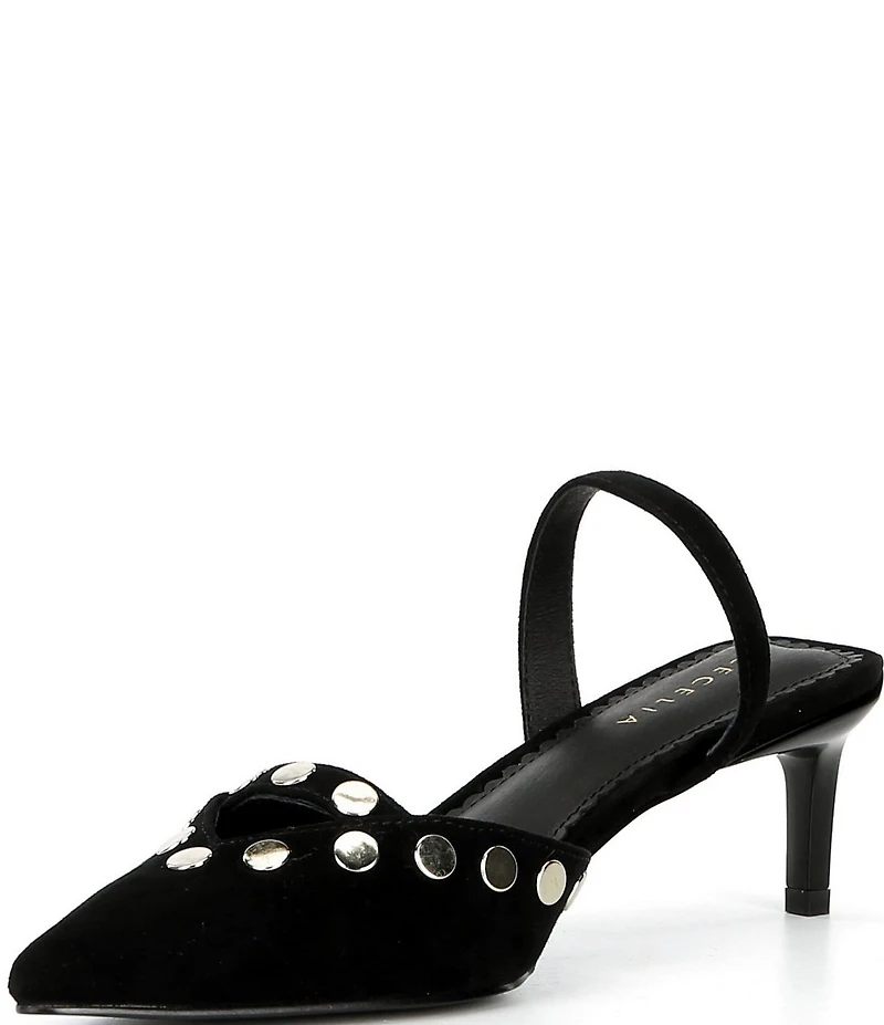 Cecelia New York Molly Studded Suede Dress Mules