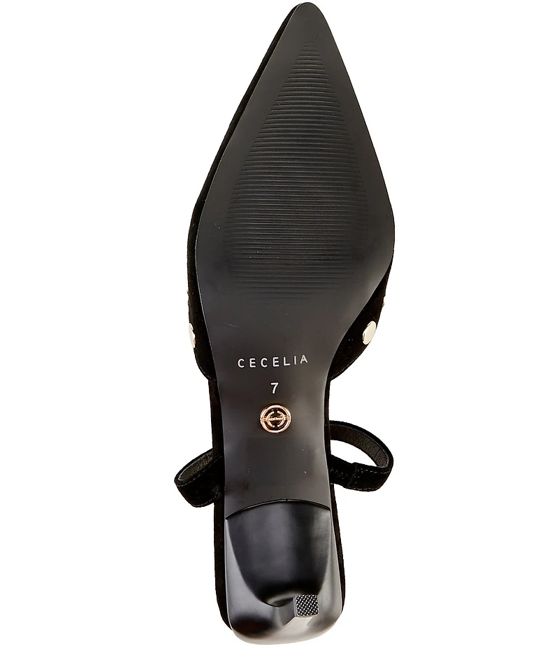 Cecelia New York Molly Studded Suede Dress Mules