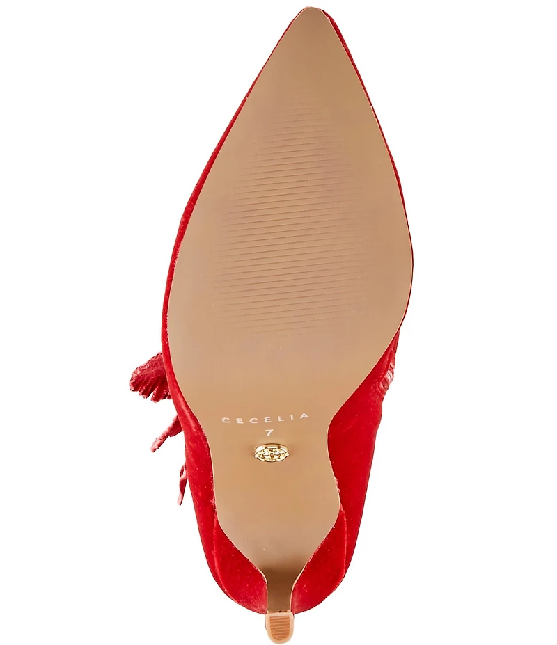 Cecelia New York Monica Flower Velvet Tall Stiletto Boots