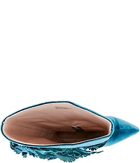 Cecelia New York Monica Flower Velvet Tall Stiletto Boots