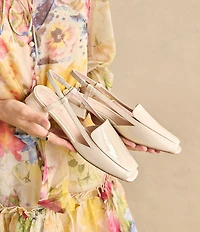 Cecelia New York Monty Patent Leather Slingback Peep Toe Loafers
