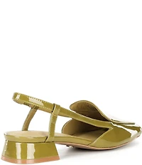 Cecelia New York Monty Patent Leather Slingback Peep Toe Loafers