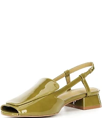 Cecelia New York Monty Patent Leather Slingback Peep Toe Loafers