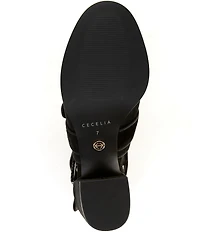 Cecelia New York Niles Suede Snake Buckle Hardware Cutout Booties