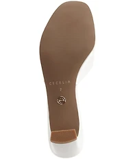 Cecelia New York Park Avenue Clear Vinyl Jewel Ornamented Slide Sandals