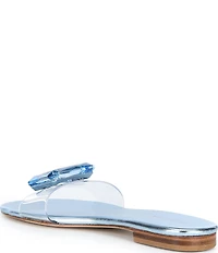 Cecelia New York Phillis Metallic Vinyl Slide Sandals