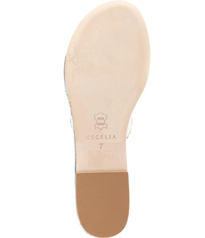 Cecelia New York Phillis Metallic Vinyl Slide Sandals