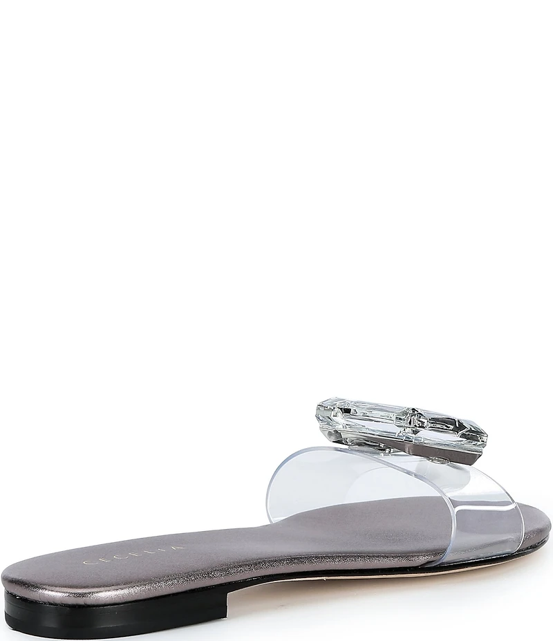 Cecelia New York Phillis Metallic Vinyl Slide Sandals