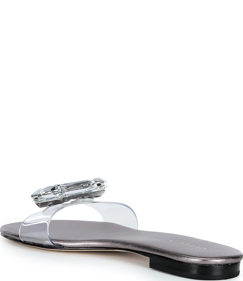 Cecelia New York Phillis Metallic Vinyl Slide Sandals