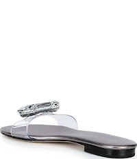 Cecelia New York Phillis Metallic Vinyl Slide Sandals