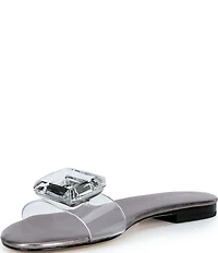 Cecelia New York Phillis Metallic Vinyl Slide Sandals