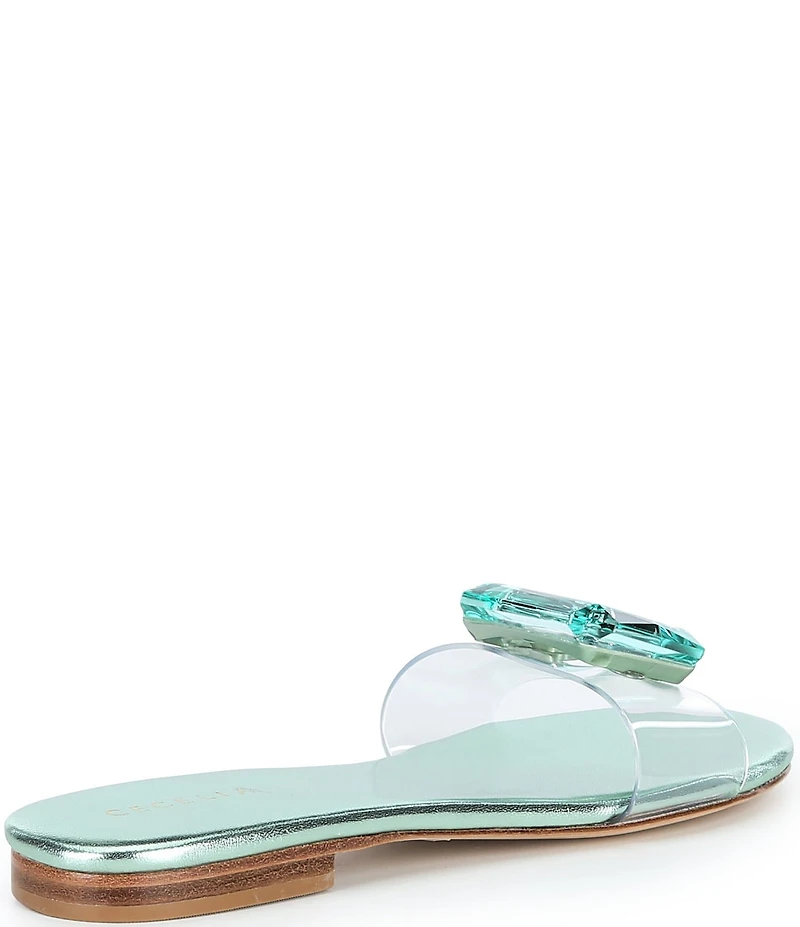 Cecelia New York Phillis Metallic Vinyl Slide Sandals