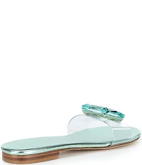 Cecelia New York Phillis Metallic Vinyl Slide Sandals
