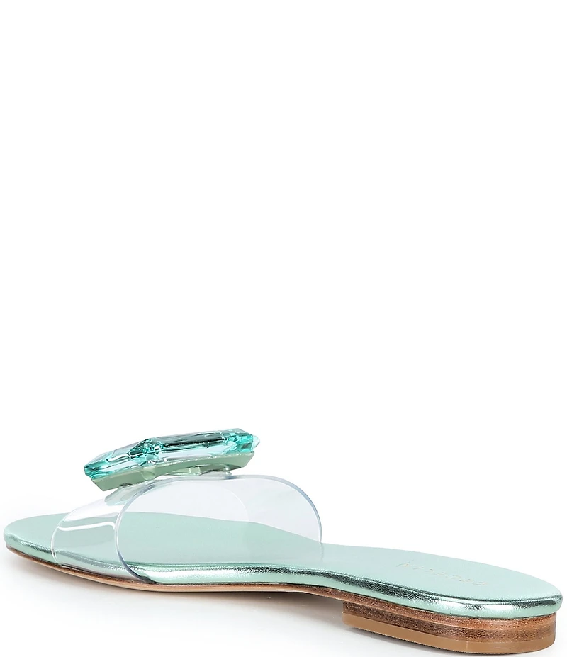 Cecelia New York Phillis Metallic Vinyl Slide Sandals
