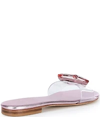 Cecelia New York Phillis Metallic Vinyl Slide Sandals