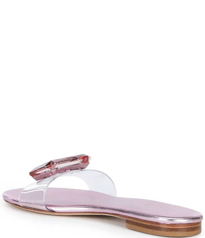 Cecelia New York Phillis Metallic Vinyl Slide Sandals