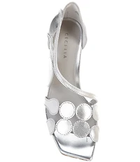 Cecelia New York Robert Patent Leather Circle Stiletto Dress Sandals