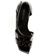 Cecelia New York Robert Patent Leather Circle Stiletto Dress Sandals