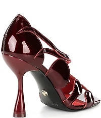 Cecelia New York Robert Patent Leather Circle Stiletto Dress Sandals