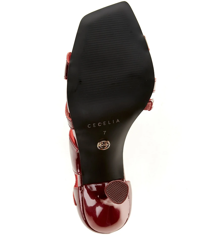 Cecelia New York Robert Patent Leather Circle Stiletto Dress Sandals