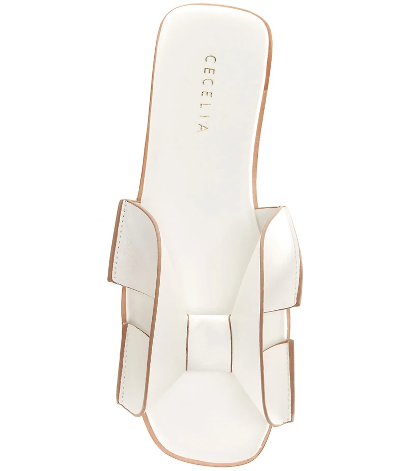 Cecelia New York Wendy Bow Flat Slip On Sandals