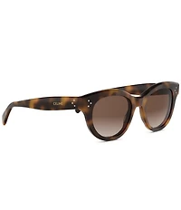 CELINE Women's CELINE 3 Dots 51mm Round Sunglasses
