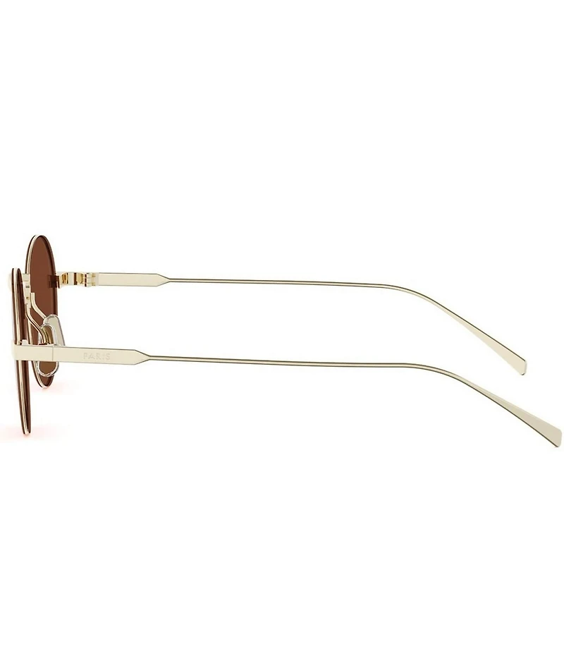 CELINE Women's Metal Frame 49mm Retro Round Sunglasses