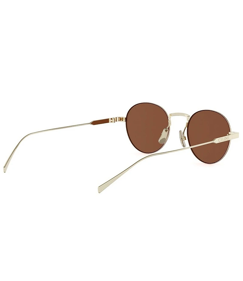 CELINE Women's Metal Frame 49mm Retro Round Sunglasses