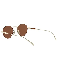 CELINE Women's Metal Frame 49mm Retro Round Sunglasses