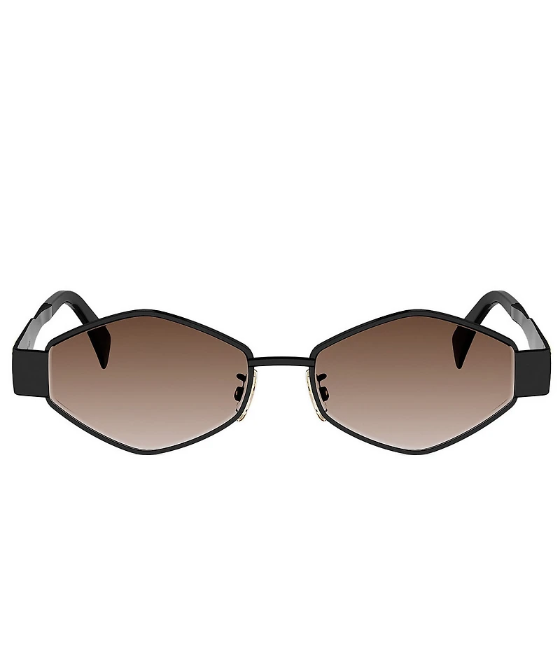 CELINE Women's Metal Triomphe 54mm Gradient Geometric Sunglasses