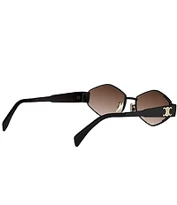 CELINE Women's Metal Triomphe 54mm Gradient Geometric Sunglasses