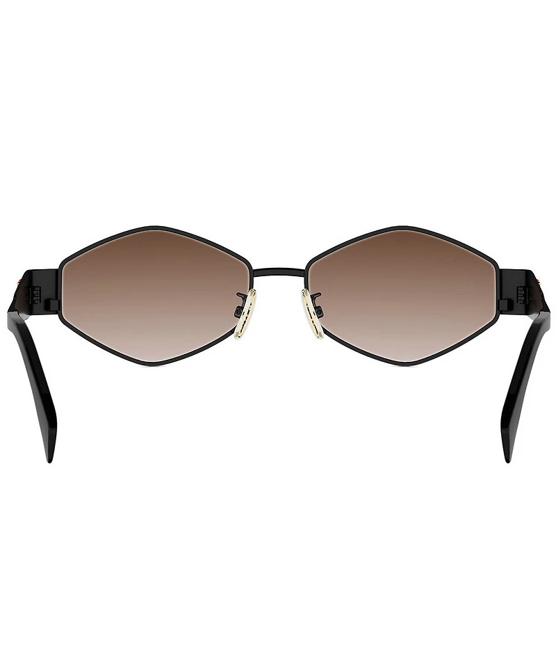 CELINE Women's Metal Triomphe 54mm Gradient Geometric Sunglasses