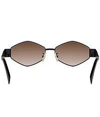 CELINE Women's Metal Triomphe 54mm Gradient Geometric Sunglasses
